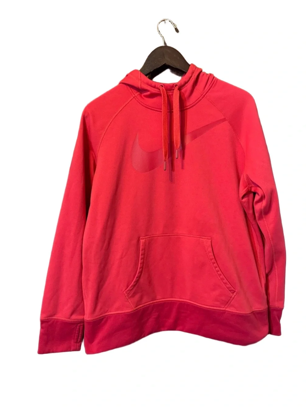 Nike Therma-Fit Bright Red Pullover Hoodie with Swoosh Size XL